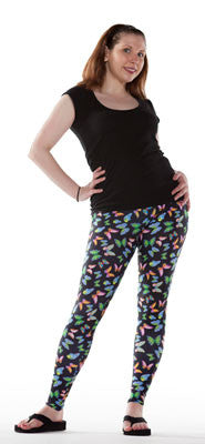 Tasty Tiger butterfly print spandex leggings