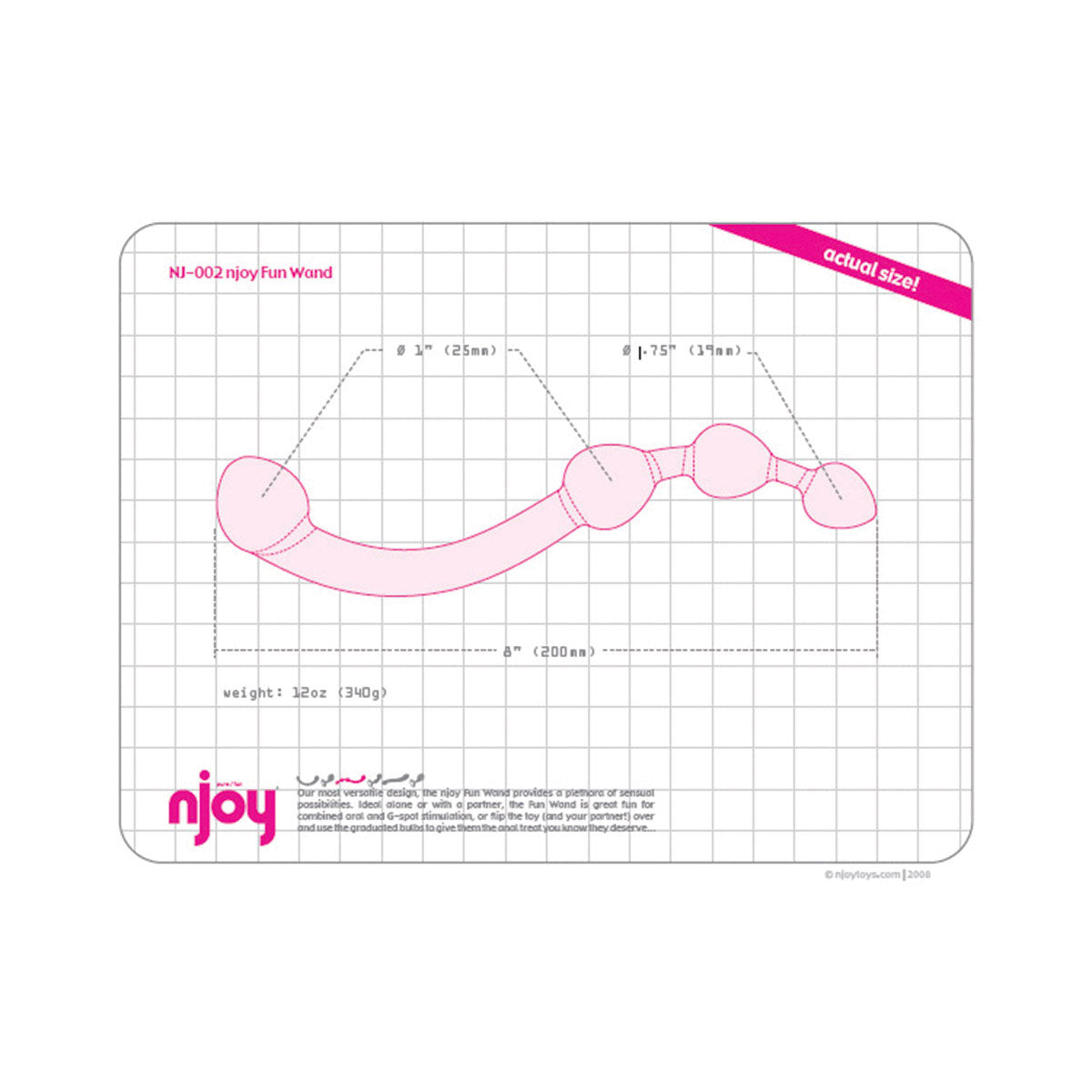 njoy Fun Stainless Steel Wand (Non Vibrating)