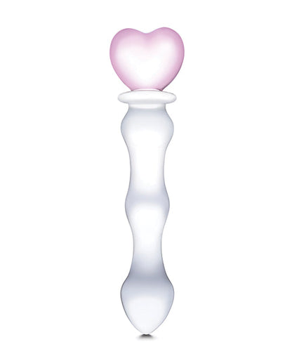 Glas 8" Sweetheart Glass Dildo Pink/Clear