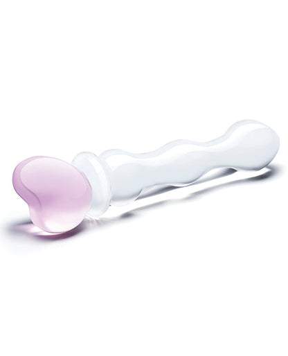 Glas 8" Sweetheart Glass Dildo Pink/Clear