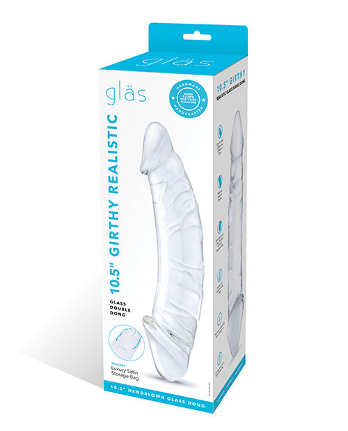 Glas 10.5" Girthy Glass Double Dong