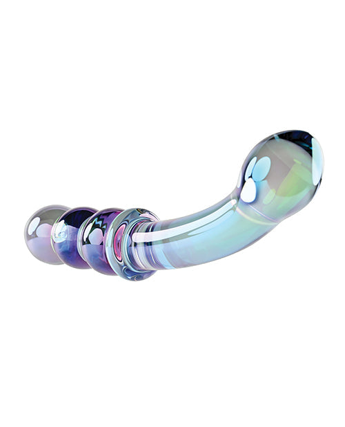 Gender X Lustrous Galaxy Wand Glass Massager - Green