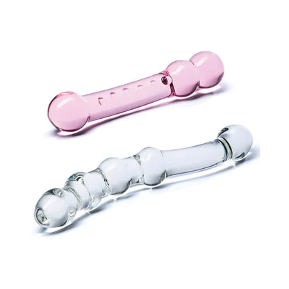 Glas 2 pc Double Pleasure Glass Dildo Set