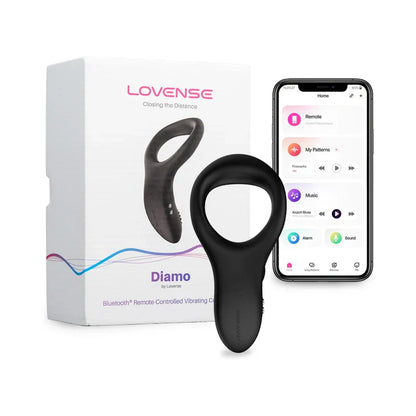 Lovense Diamo Vibrating Cock Ring - Black