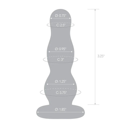 Glas 4" Glass Butt Plug - Clear
