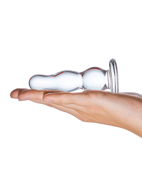 Glas 4" Glass Butt Plug - Clear