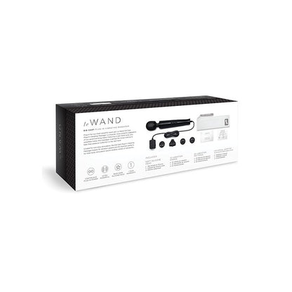 Le Wand Die Cast Plug-In Vibrating Massager Black