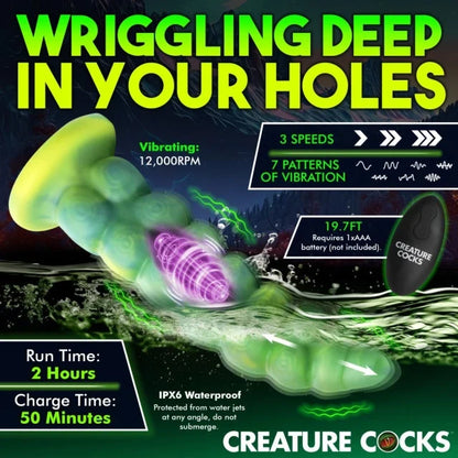 Creature Cocks Squirmer Thrusting & Vibrating Dildo