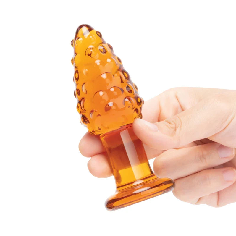 Glas Cornstar 4 in Glass Butt Plug