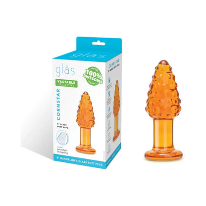 Glas Cornstar 4 in Glass Butt Plug