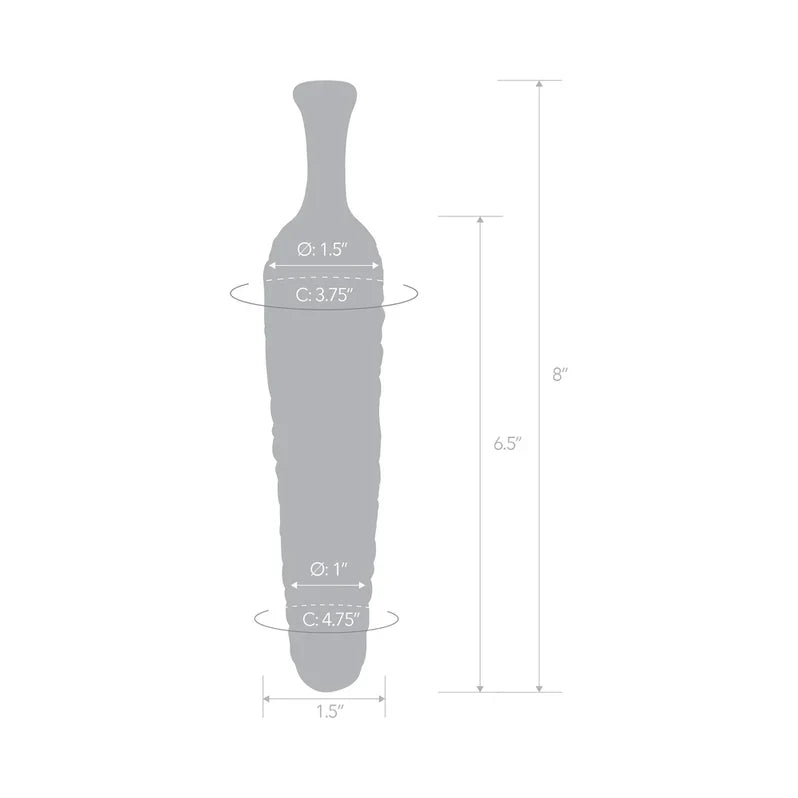 Glas Cornstar 8 in Glass Dildo