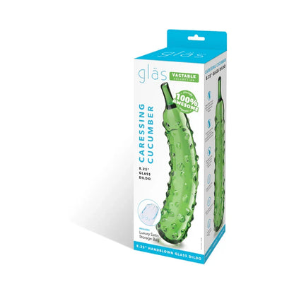Glas Caressing Cucumber 8.25 in Glass Dildo