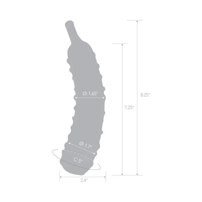 Glas Caressing Cucumber 8.25 in Glass Dildo