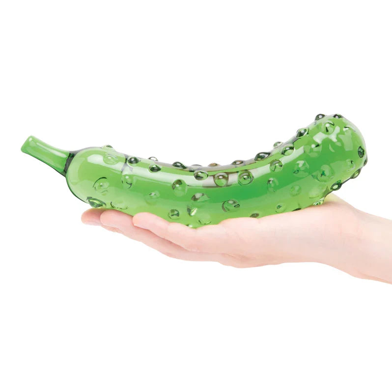 Glas Caressing Cucumber 8.25 in Glass Dildo