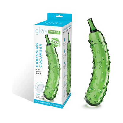 Glas Caressing Cucumber 8.25 in Glass Dildo