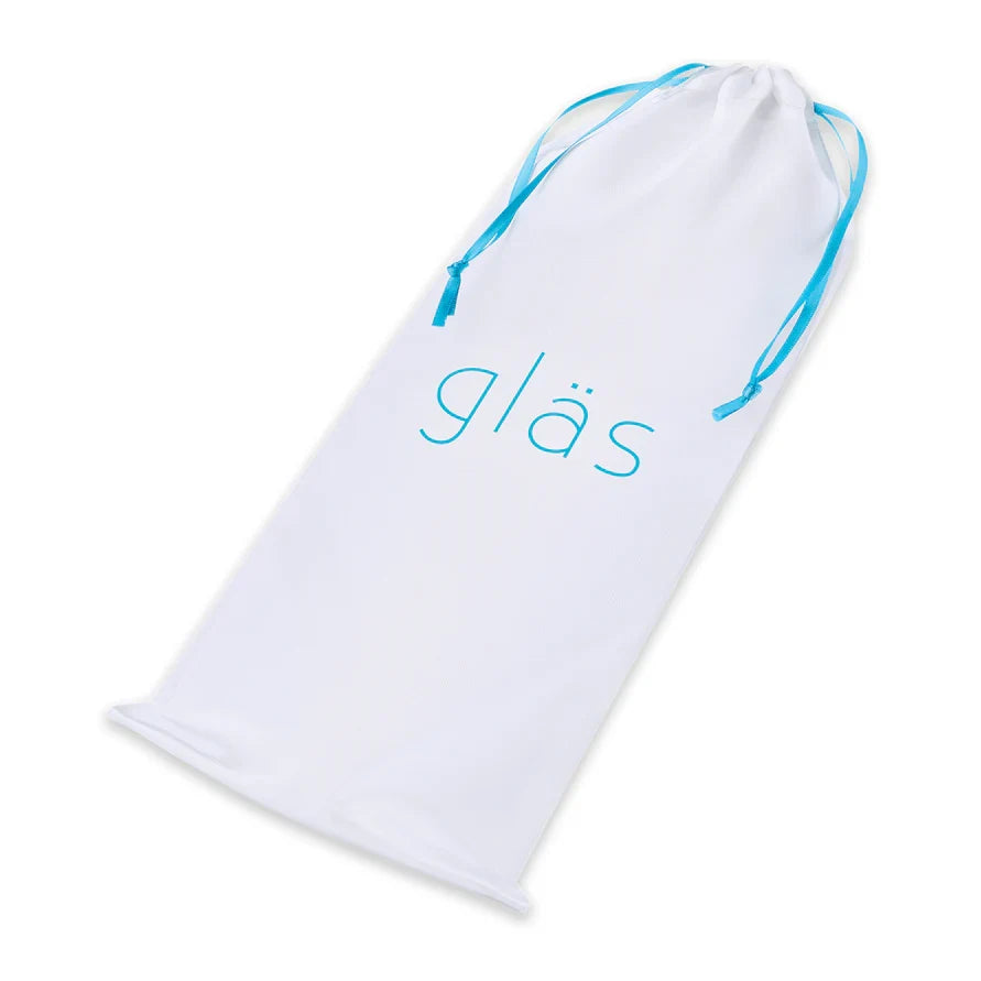 Glas 6" Curved Glass G-spot Dildo Blue