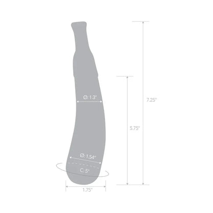 Glas Eggplant Ecstasy 7.25 in Glass Dildo