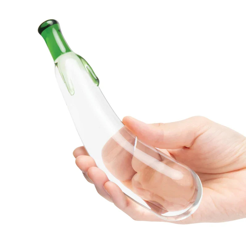 Glas Eggplant Ecstasy 7.25 in Glass Dildo