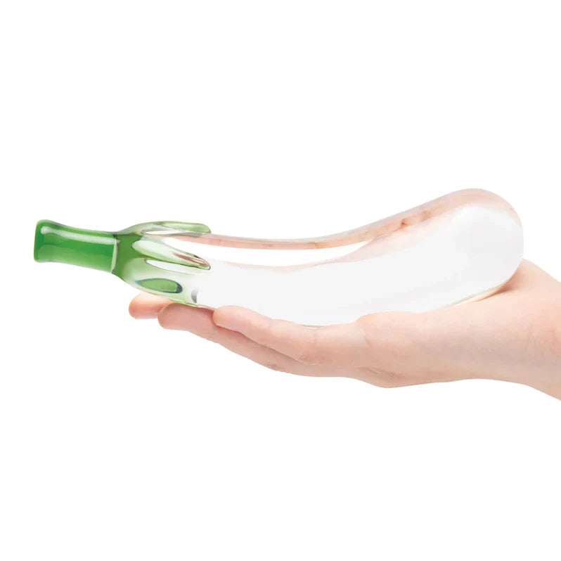 Glas Eggplant Ecstasy 7.25 in Glass Dildo