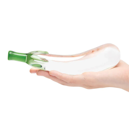 Glas Eggplant Ecstasy 7.25 in Glass Dildo