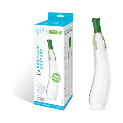 Glas Eggplant Ecstasy 7.25 in Glass Dildo