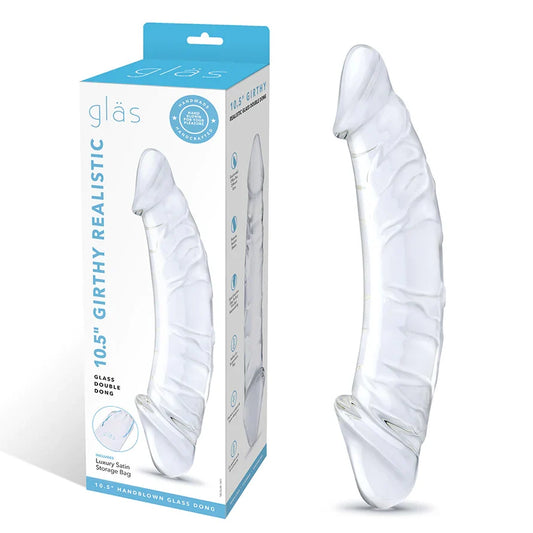 Glas 10.5" Girthy Glass Double Dong