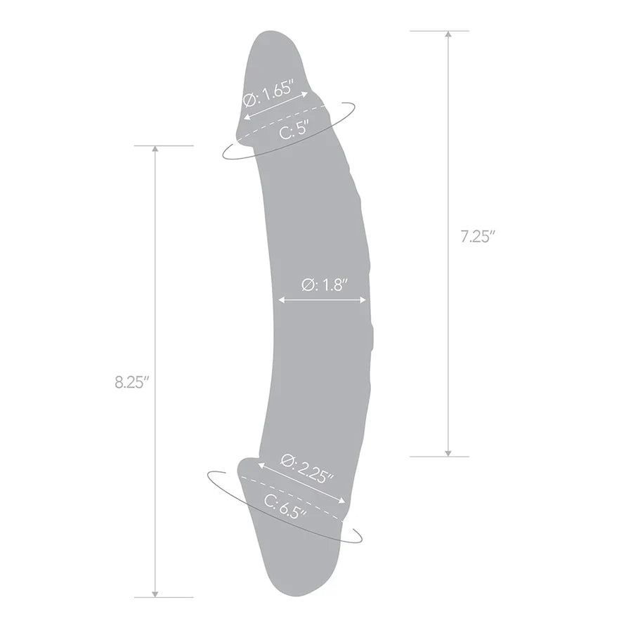 Glas 10.5" Girthy Glass Double Dong
