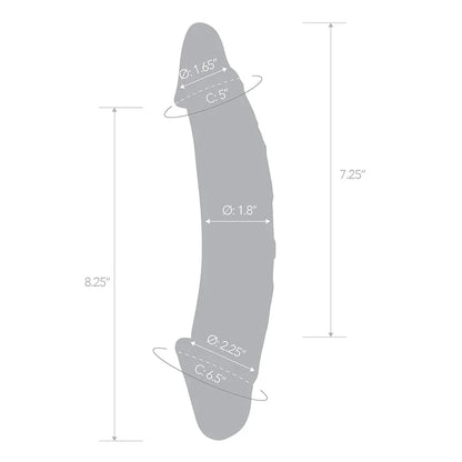 Glas 10.5" Girthy Glass Double Dong